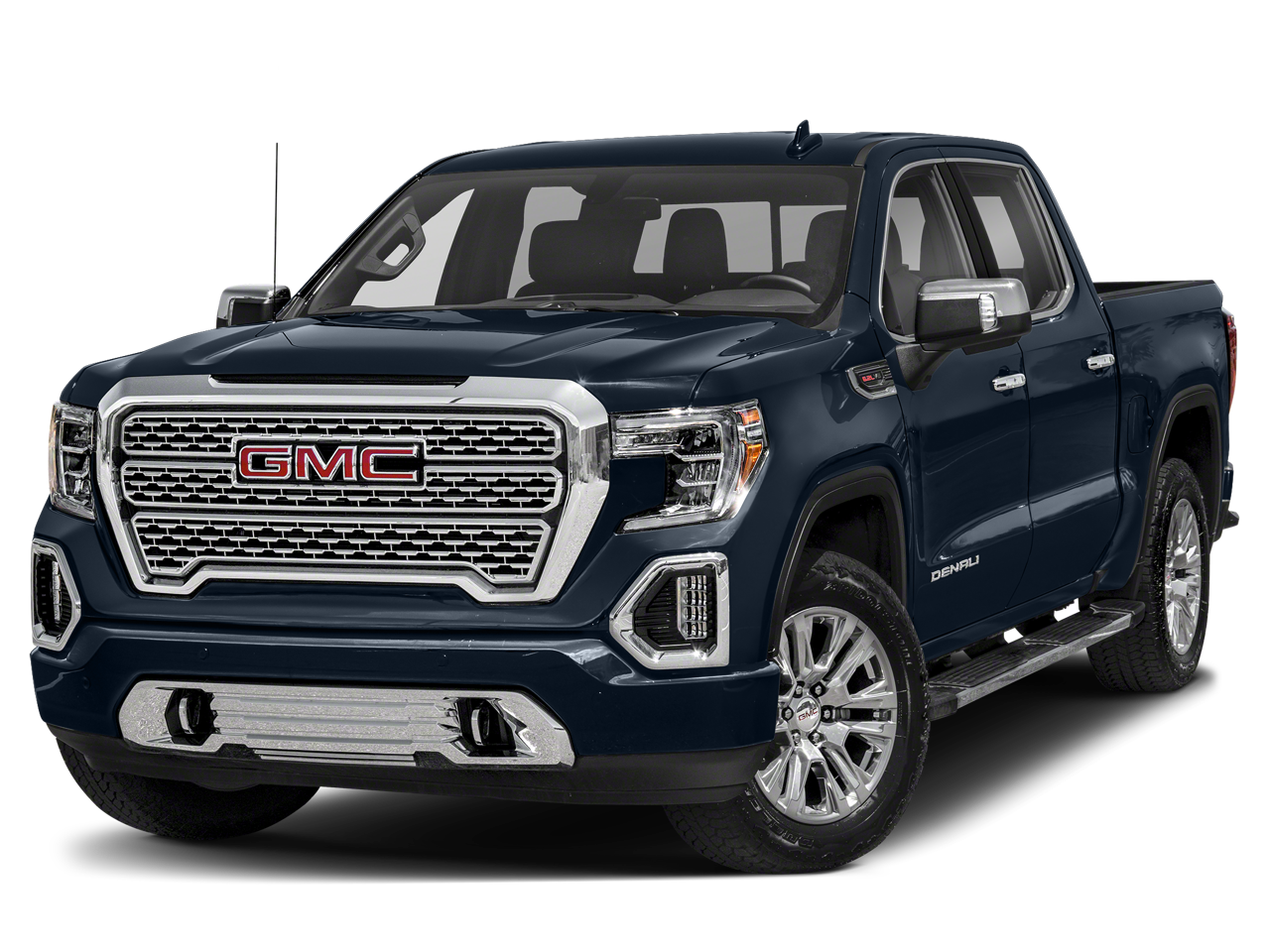 2022 GMC Sierra 1500 Limited Denali in Pacific Blue Metallic — front three-quarter view