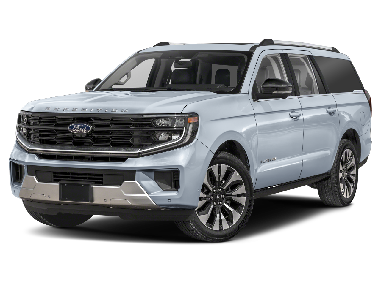 2025 Ford Expedition Max Platinum in Black — front three-quarter view