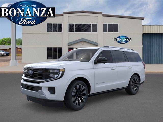 2026 Ford Expedition Platinum in Space Silver Metallic — front three-quarter view