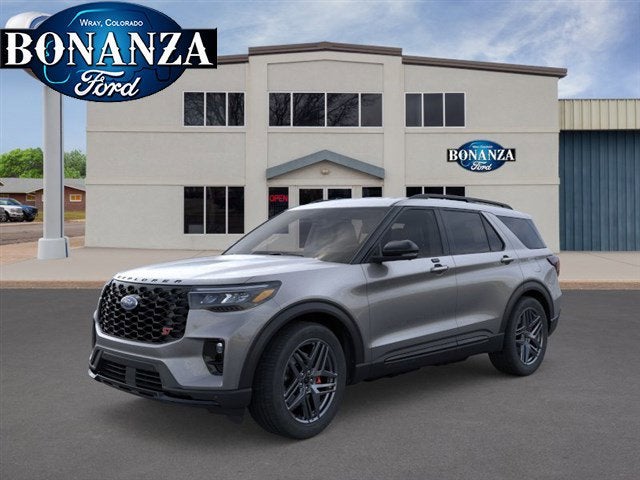 2026 Ford Explorer ST in Carbonized Gray Metallic — front three-quarter view