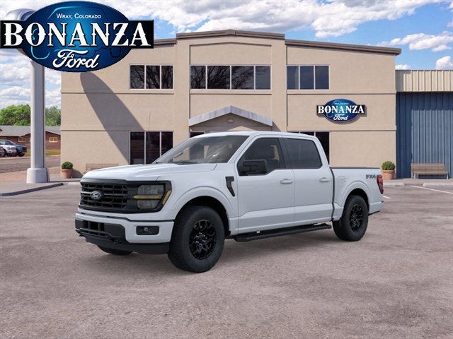 2026 Ford F-150 XLT in Oxford White — front three-quarter view