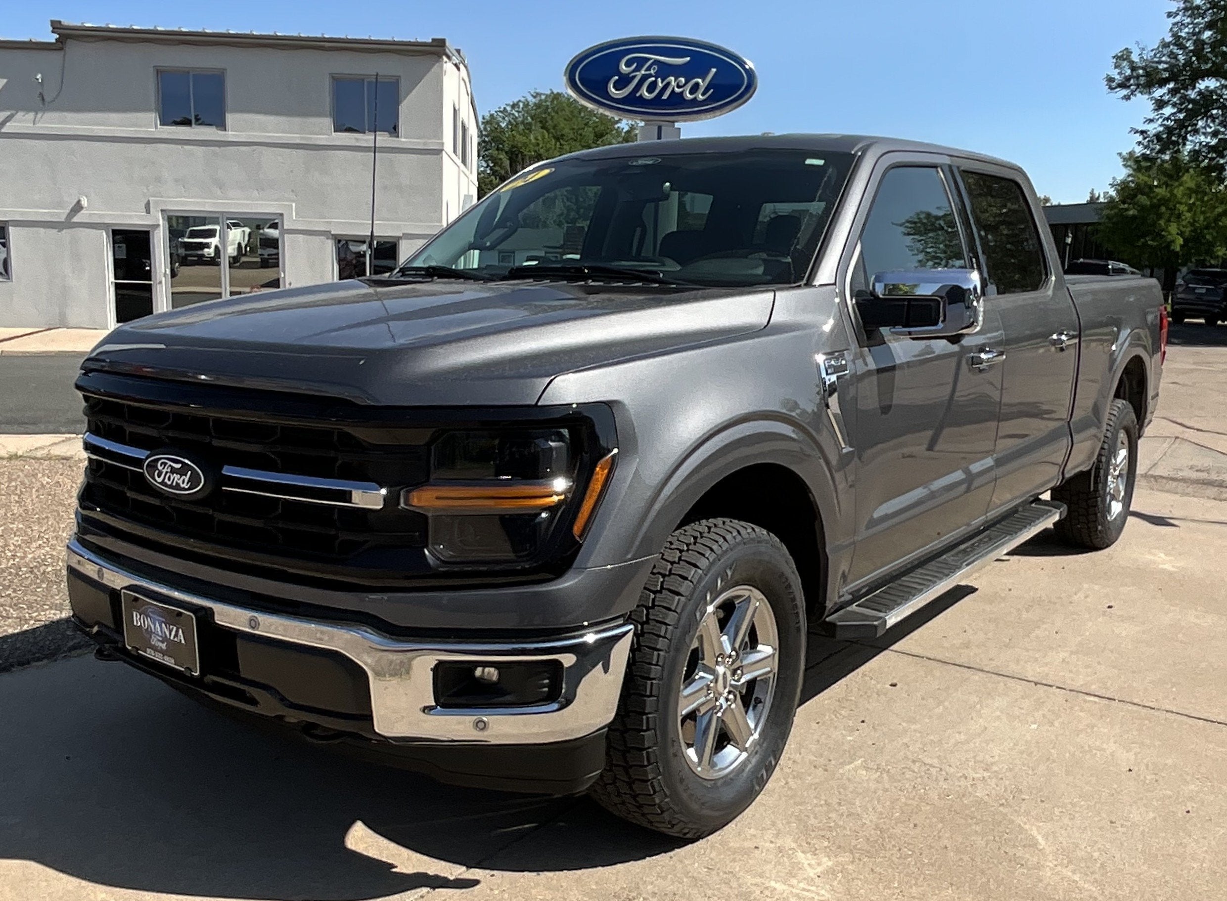 2024 Ford F-150 XLT in Carbonized Gray Metallic — front three-quarter view