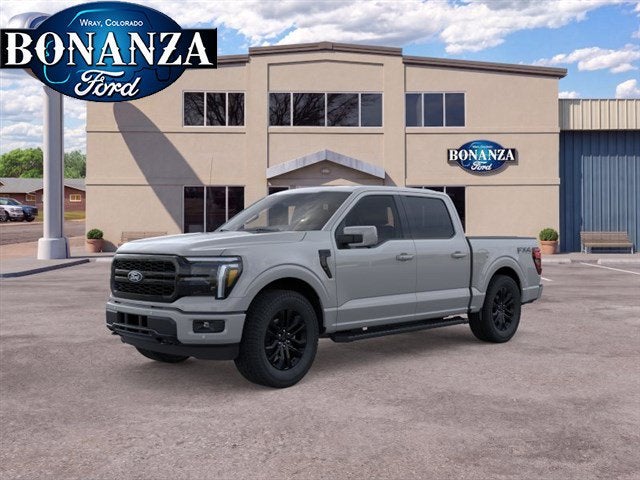 2026 Ford F-150 LARIAT in Avalanche — front three-quarter view